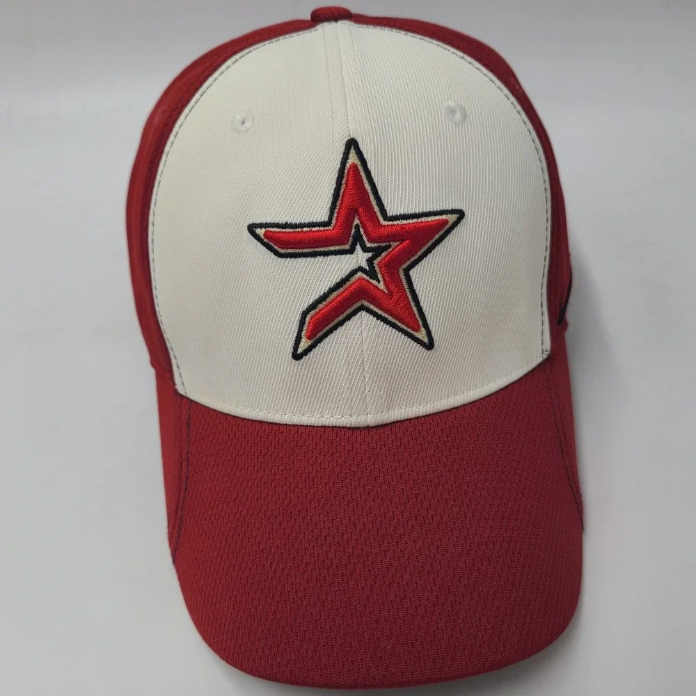 Houston Astros Hat Adjustable Nike Red White MLB Baseball Swoosh Logo Casual Men